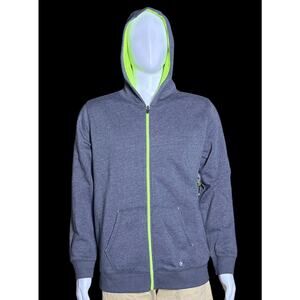 Xersion Black and Neon Green Soft Zip Up Hoodie Sweater Boy's Size XL Husky NWT
